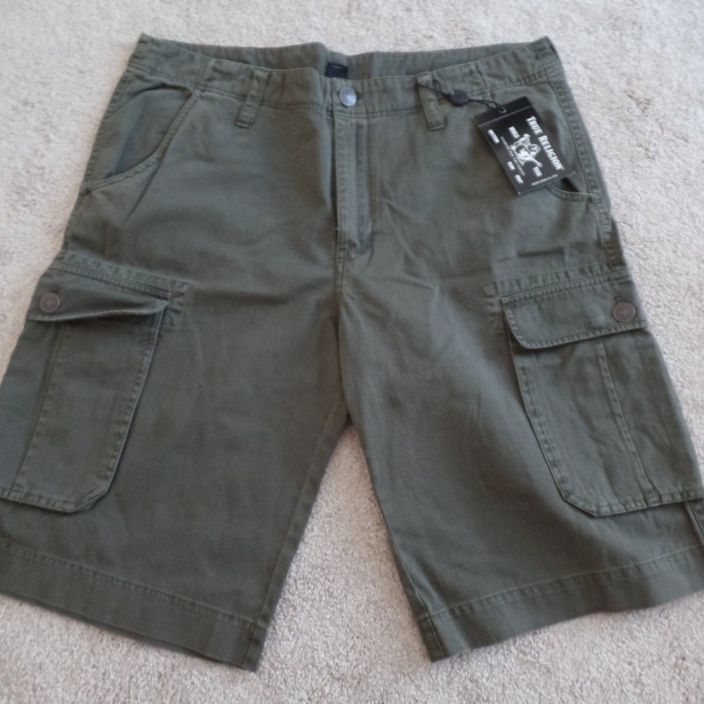 Final Markdown ++ New True Religion Army Green Shorts